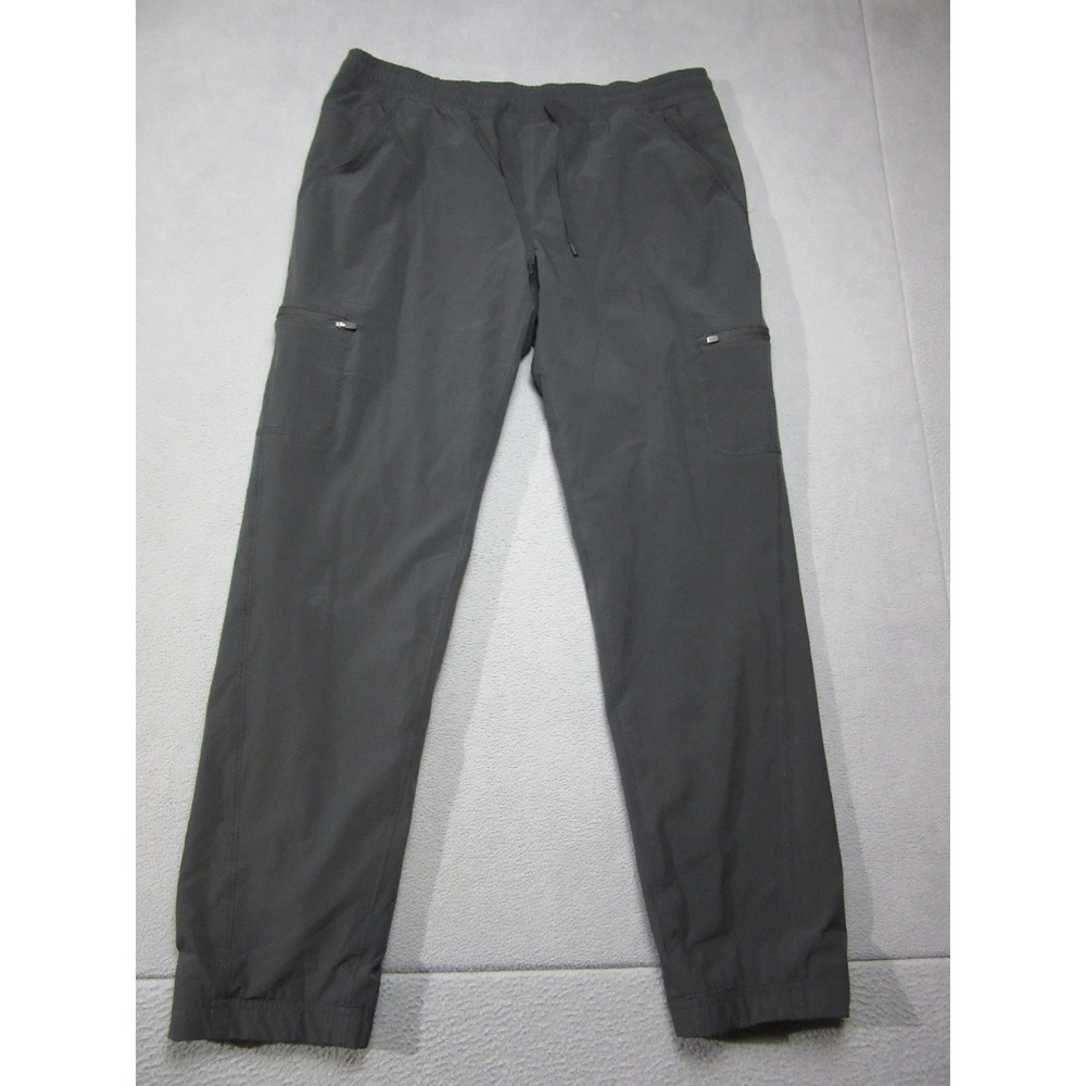 Eddie Bauer Cargo Pants Womens 14 Black Fleece Plaid Lined Hiking Outdoor Warm